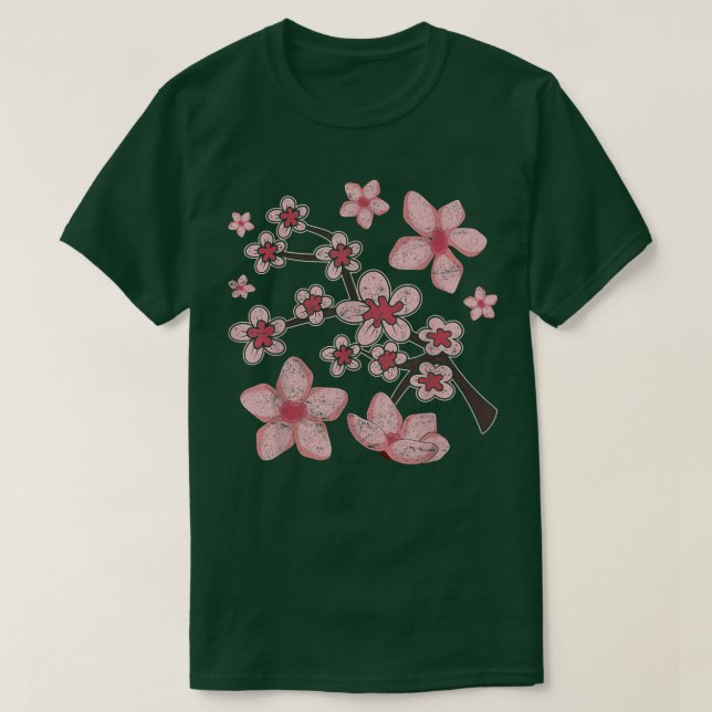 Sakura Älskare Japans Rosa Flower Söt Cherry Bl T Shirt (Design framsida)