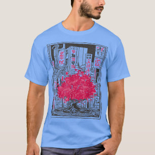 Sakura Anime Graphic Art Japansk Cherry Blommar T Shirt