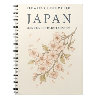 Sakura anteckningsbok – Körsbärsblom från Japan