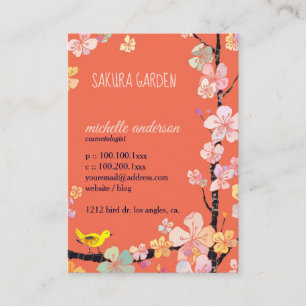 Sakura Bird Cosmetolog Visitkort