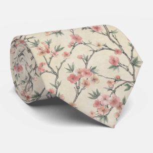 Sakura Blommande Grenmönster Slips