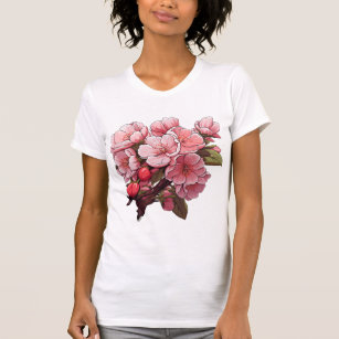 Sakura Blommar Art T-Shirt: Elegantens Blommigt De T Shirt