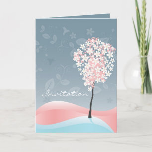 Sakura Blommar Greeting Card Inbjudan