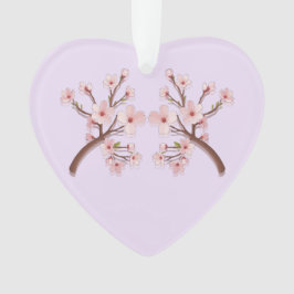 Sakura Blommar Gren Heart akryl Ornament