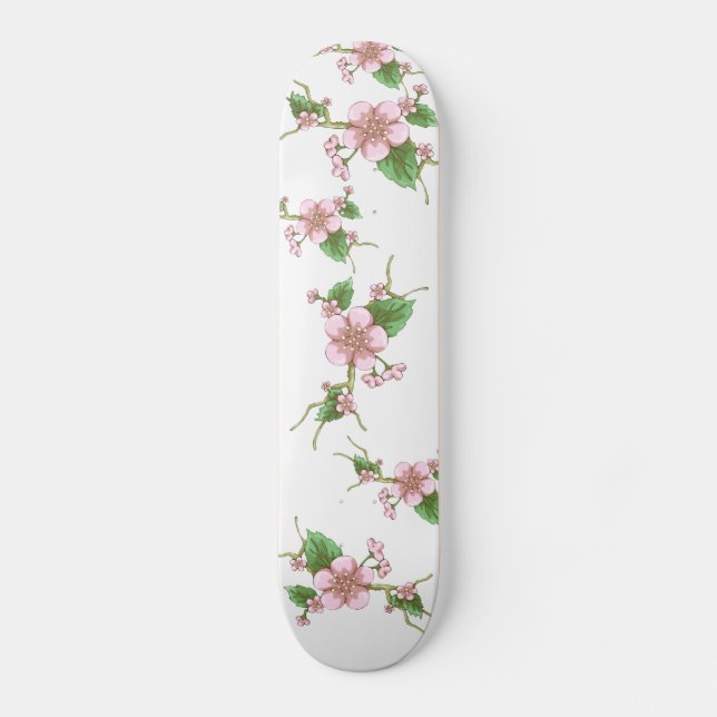 Sakura blommar old school skateboard bräda 21,6 cm (Framsida)