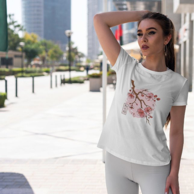 Sakura Blommar Träd japanska T Shirt (Skapare uppladdad)