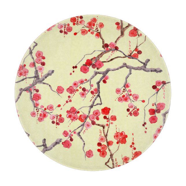 Sakura Blommar Watercolor Seamless Mönster (Framsidan)