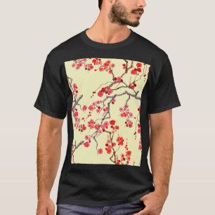 Sakura Blommar Watercolor Seamless Mönster T Shirt
