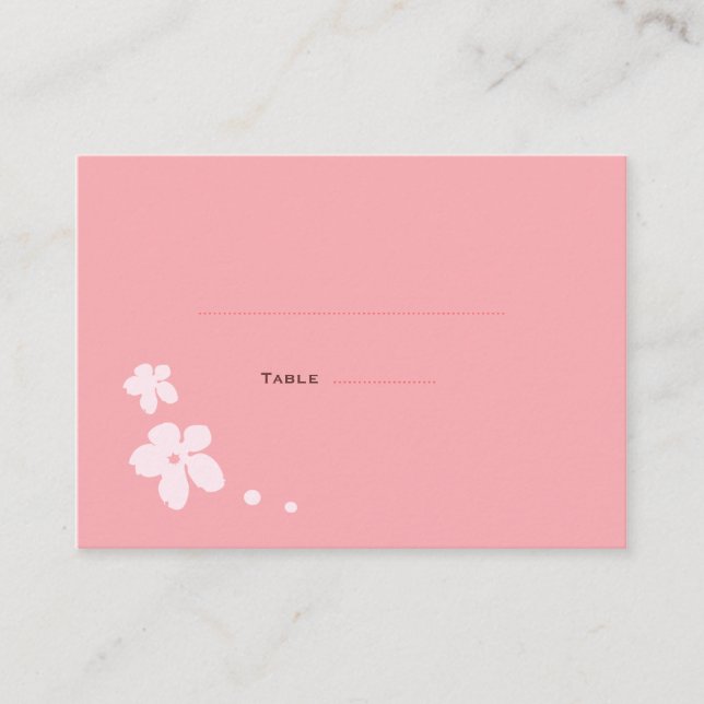 Sakura Blommars Silhouette Place Cards Placeringskort (Framsida)