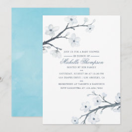 Sakura Blommig Baby Shower Inbjudan