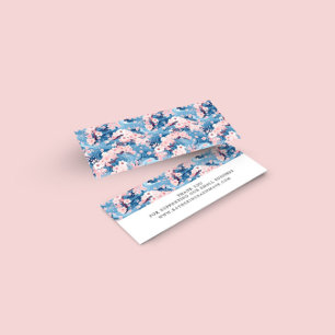 Sakura Blommigt Navy Small Business - tack för dit Litet Visitkort