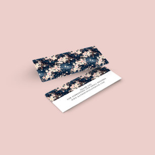 Sakura Blommigt Navy Small Business - tack för dit Litet Visitkort