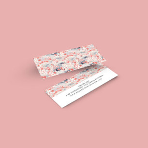 Sakura Blommigt Navy Small Business - tack för dit Litet Visitkort