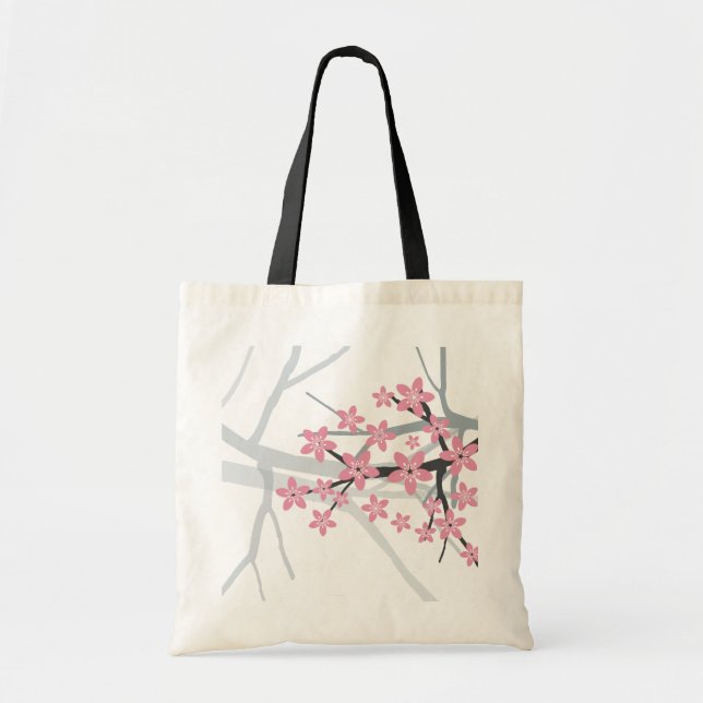 Sakura - blommigten hänger lös design tygkasse (Framsidan)