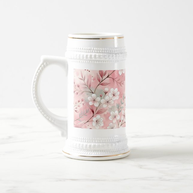 Sakura Blommönster Rosa  Sejdel (Vänster)