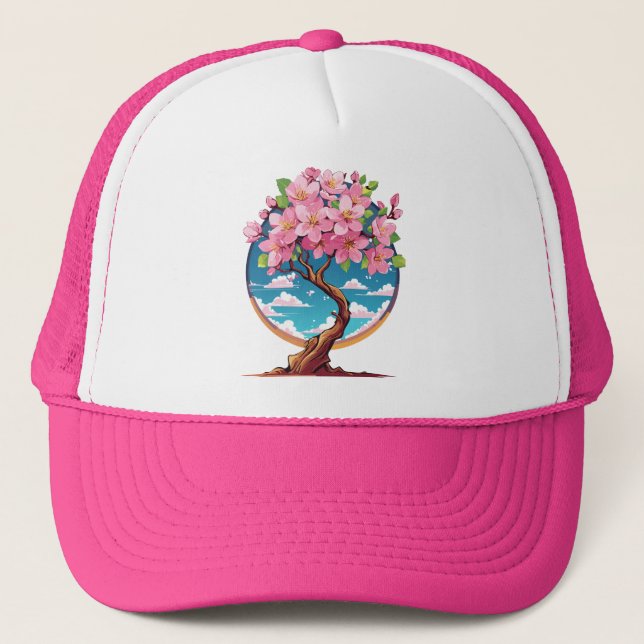 Sakura blommor blommar keps (Framsida)