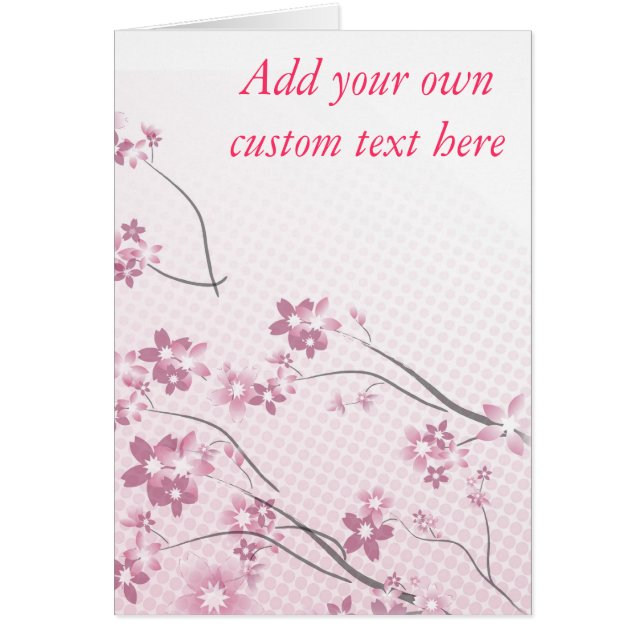 Sakura blommor hälsningskort (Framsidan)