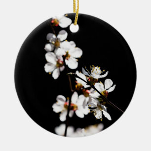 Sakura blommor julgransprydnad keramik