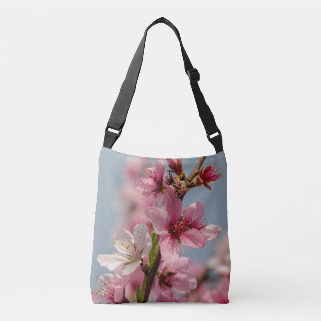 Sakura Blommor Mjuk Rosa Blomning Axelväska (Framsida)