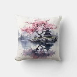 Sakura Blooming över Sjö Kudde