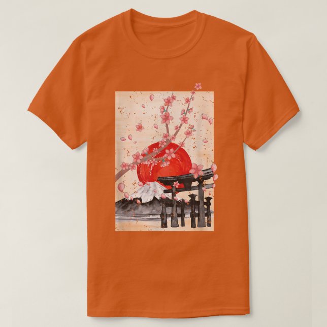 Sakura Blossom Japanese Culture Pink Flower Cherry T Shirt (Design framsida)