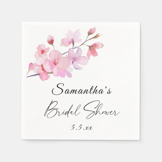 Sakura - Bröllop Bröllopsfest Pappersservett (Framsidan)