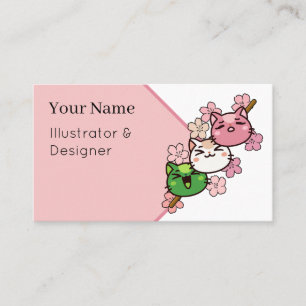 Sakura Cat Dango - Kawaii Japan Vår Visitkort