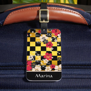Sakura Checkated Mönster Bagagebricka