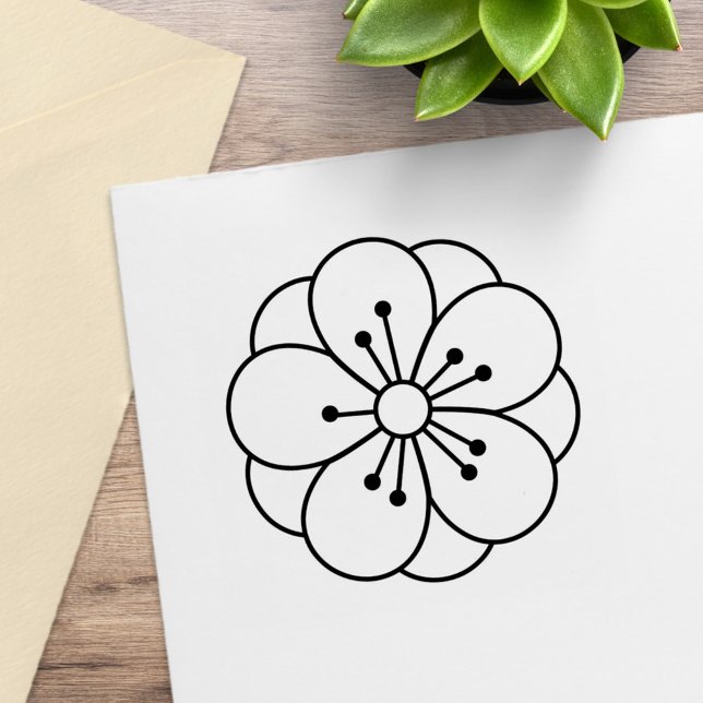 Sakura Cherry Blommar Flower Färg Me Stämpel (Skapare uppladdad)