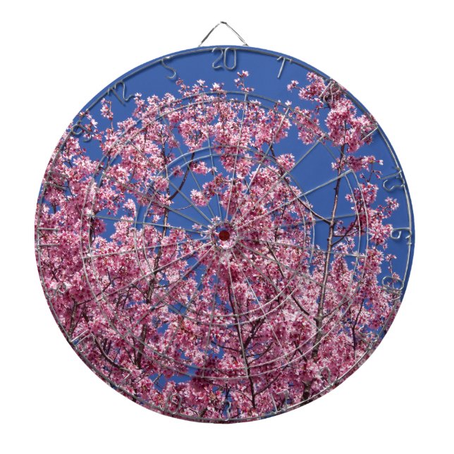 Sakura Cherry-Blommar in to Blue Darttavla (Framsidan)