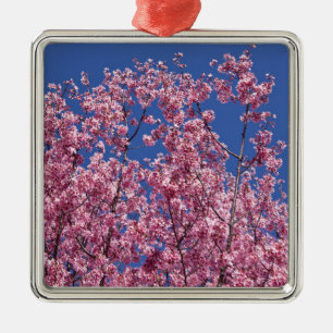 Sakura Cherry-Blommar in to Blue Julgransprydnad Metall