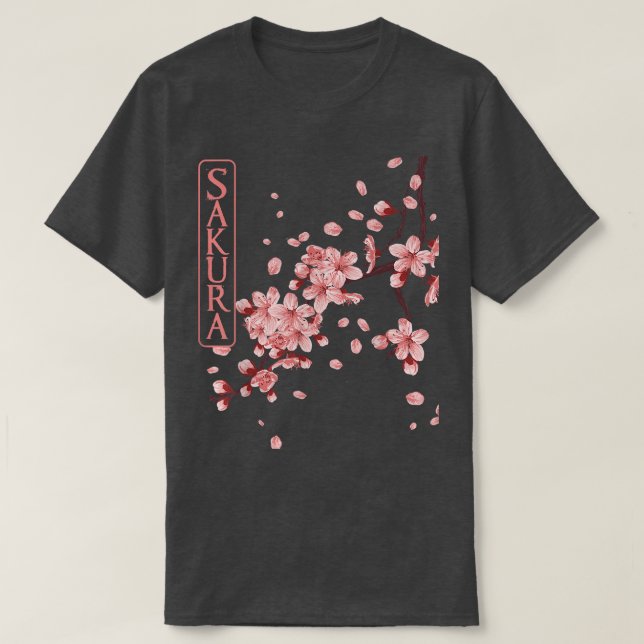 Sakura Cherry Blommar Japansk blomma för Flower L T Shirt (Design framsida)
