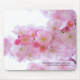 Sakura cherry blommar Japansk översättare rosa Musmatta