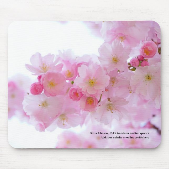 Sakura cherry blommar Japansk översättare rosa Musmatta (Framsidan)