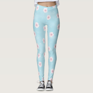 Sakura Cherry Blommar Japanska Vår Blommigt Leggings
