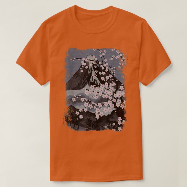 Sakura Cherry Blommar & Mt T Shirt (Design framsida)
