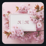 Sakura Cherry Blommar Rosa Bröllop Fyrkantigt Klistermärke<br><div class="desc">Fira din speciella dag med den mjuka elegansen i Sakura Cherry Blommar Rosa Bröllop Sticker. Den här designen har blommande körsbärsformat grenar med delikat rosa petals, vilket gör att du får en romantisk, blommigt pekande till dina bröllop-detaljer. Den mjuka bakgrunden i rosan förstärker drömmen, känner sig som en källa, skapar...</div>