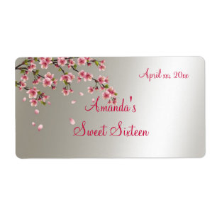 Sakura, Cherry Blommar Sweet sixteen Label Fraktsedel