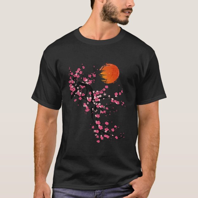 Sakura Cherry Blommar Träd Japansk kultur T Shirt (Framsida)