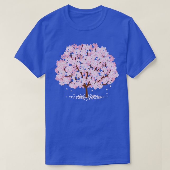 Sakura Cherry Blommar Träd T Shirt (Design framsida)