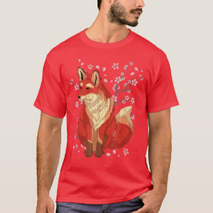 Sakura Cherry Blommar Wildlife Forest Animal Lover T Shirt