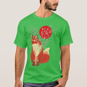 Sakura Cherry Blommar Wildlife Forest Animal Lover T Shirt