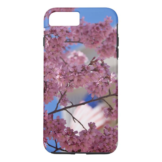 Sakura Cherry Blommars Americana Case-Mate iPhone Skal (Baksida)