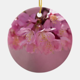 Sakura Cherry Blommars Delikat Rosa Bouquet Julgransprydnad Keramik