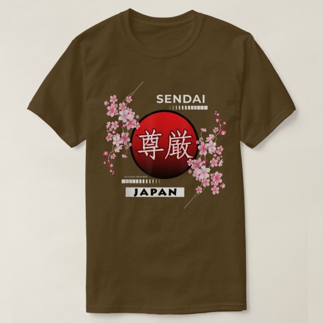 SAKURA CHERRY BLOMMARS I JAPAN, SENDAI T SHIRT (Design framsida)