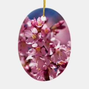 Sakura Cherry Blommars Kissed by Sunlight Julgransprydnad Keramik