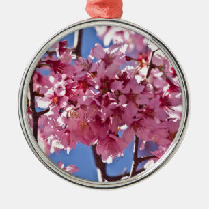 Sakura Cherry Blommars Red Stars Julgransprydnad Metall