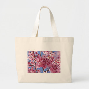 Sakura Cherry Blommars Red Stars Jumbo Tygkasse