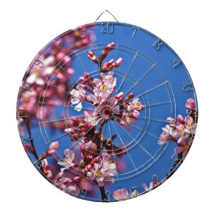Sakura Cherry Blommars Touching Blue Darttavla