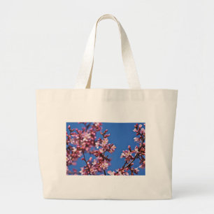 Sakura Cherry Blommars Touching Blue Jumbo Tygkasse